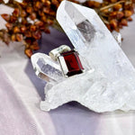 Garnet Emerald Cut Pendant