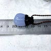 Blue Lace Agate & Leather Cord Talisman Necklaces (Med)