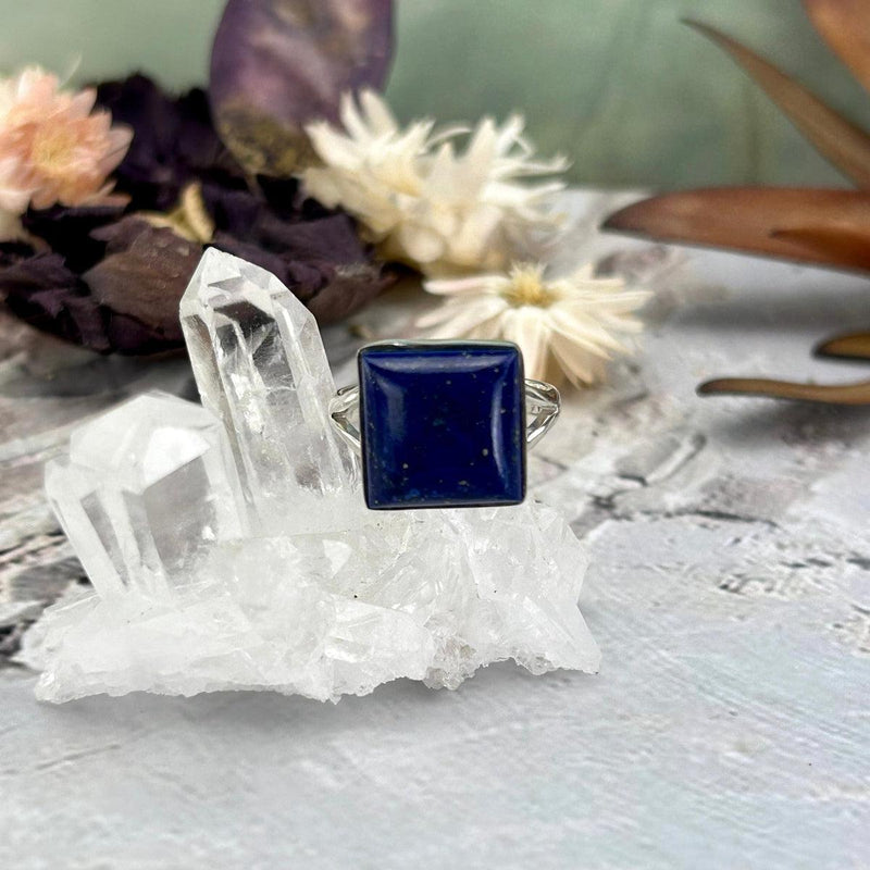 Square Lapis Lazuli Ring