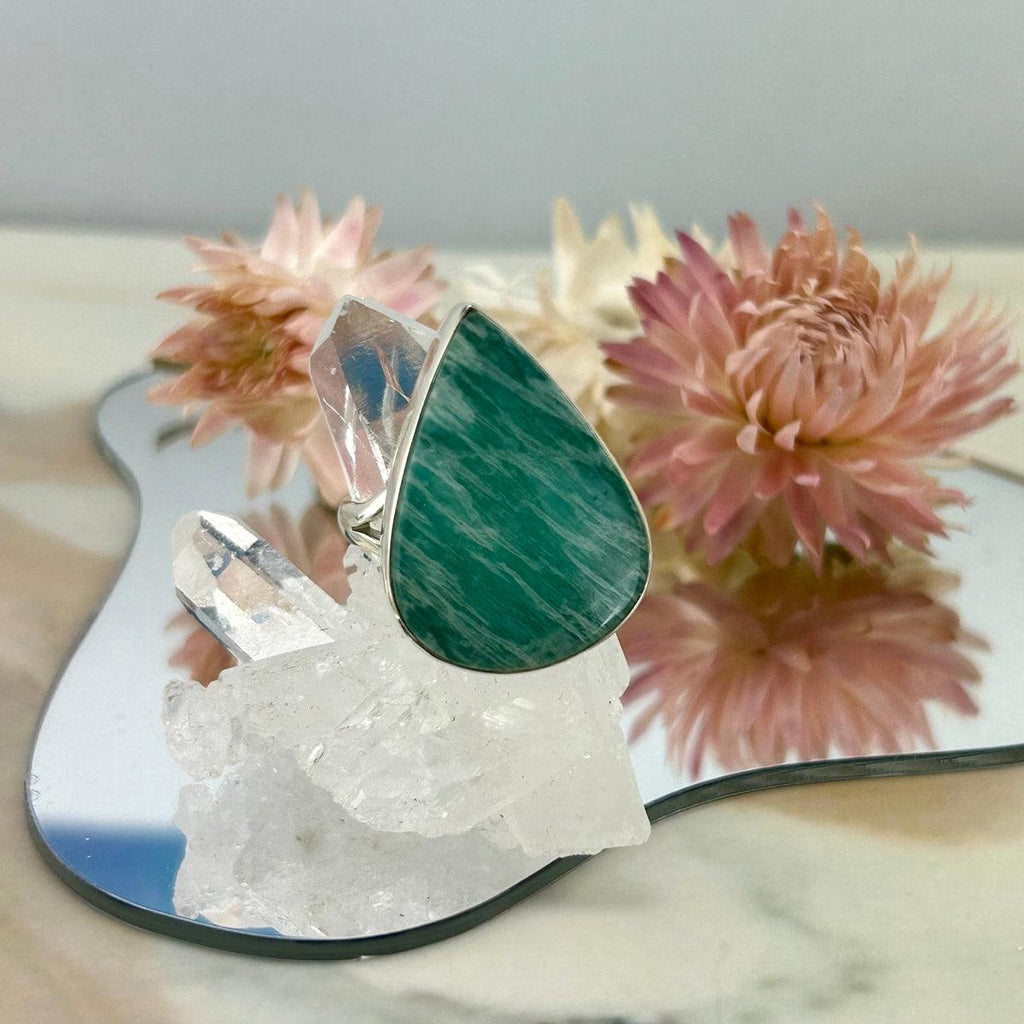 Crystal Split Band Ring