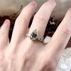 Killiecrankie Diamond Pear Cut Sterling Silver & 9ct Yellow Gold Ring By Lauren Harris