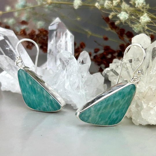 Amazonite Angular Drop Earrings