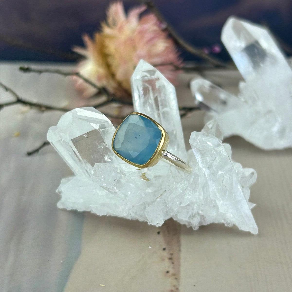 Blue Chalcedony Ring