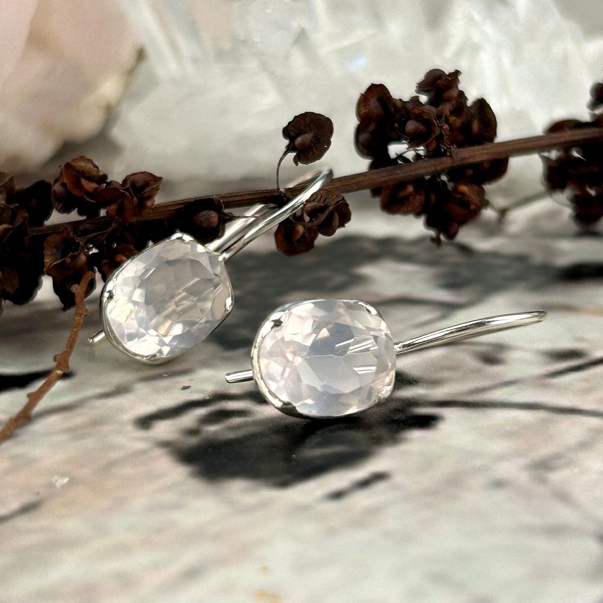 Classic Crystal Silver Earrings