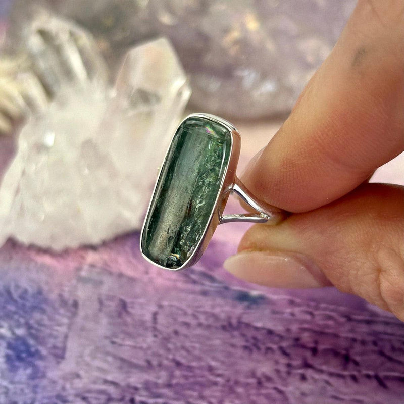 Peacock Green Crystal Ring