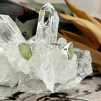 Prehite With Epidote Earrings
