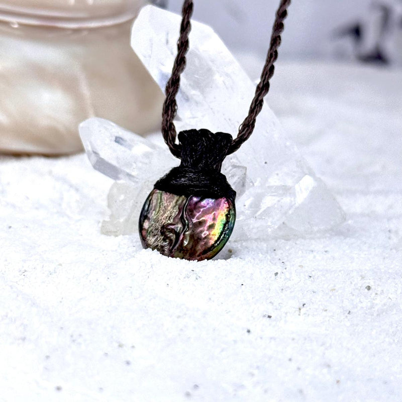 Freshwater Pearl & Leather Cord Talisman Necklaces