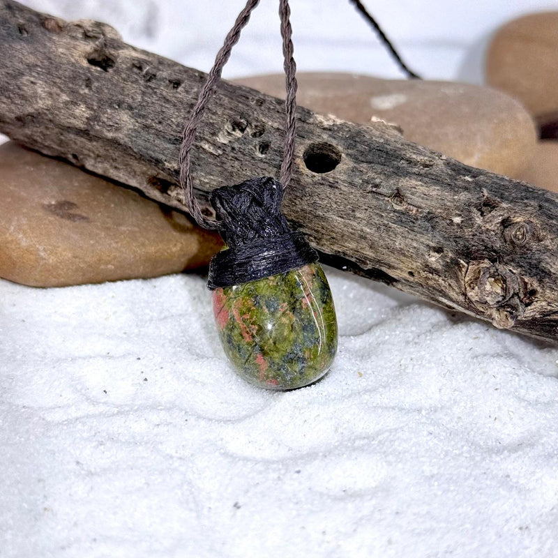 Green And Pink Stone Necklace