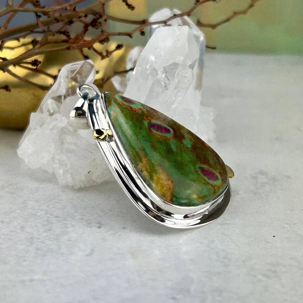 Bright Pink And Green Crystal