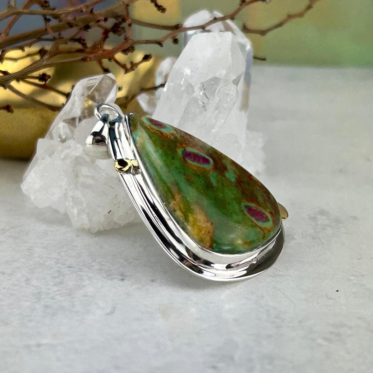 Bright Pink And Green Crystal