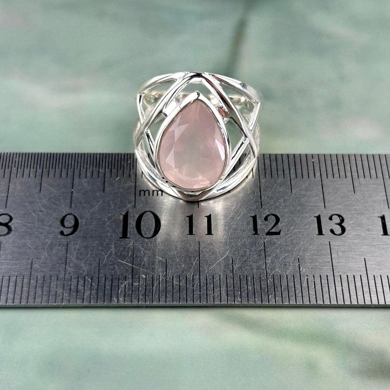 Small Size Rose Quartz Ring
