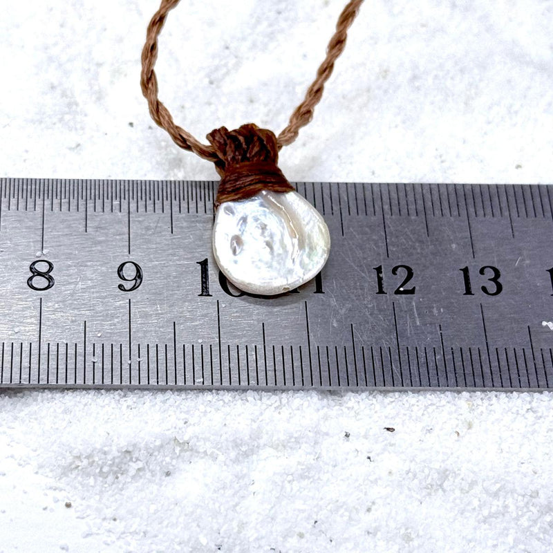 Freshwater Pearl & Leather Cord Talisman Necklaces