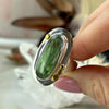 Gold And Silver Green Kyanite Ring