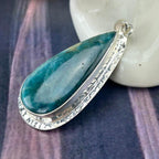 Green Apatite Silver Pendant