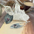Amethyst Leaf Earrings