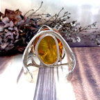 Cognac Amber Cuff Bracelet