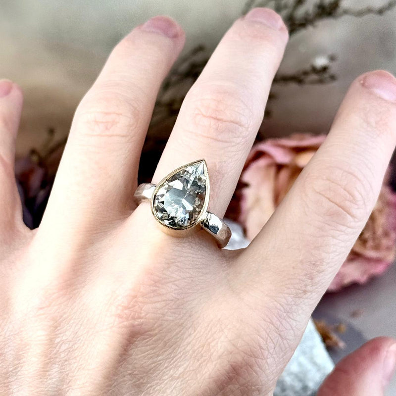 Handmade White Topaz Ring