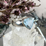 Aquamarine Trillion Cut Ring