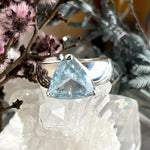 Aquamarine Trillion Cut Ring