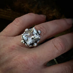 Ice Blue Sri Lankan Topaz Chunky Ring By Lauren Harris