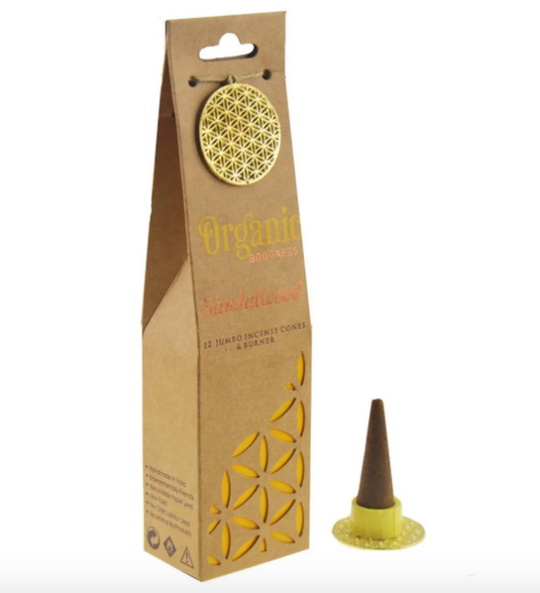 Organic Goodness Masala Incense Cones & Burner Sandalwood