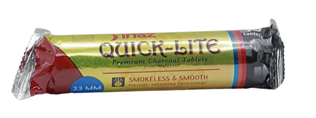 Charcoal Tablets Roll - 10x Premium Natural Quick Light