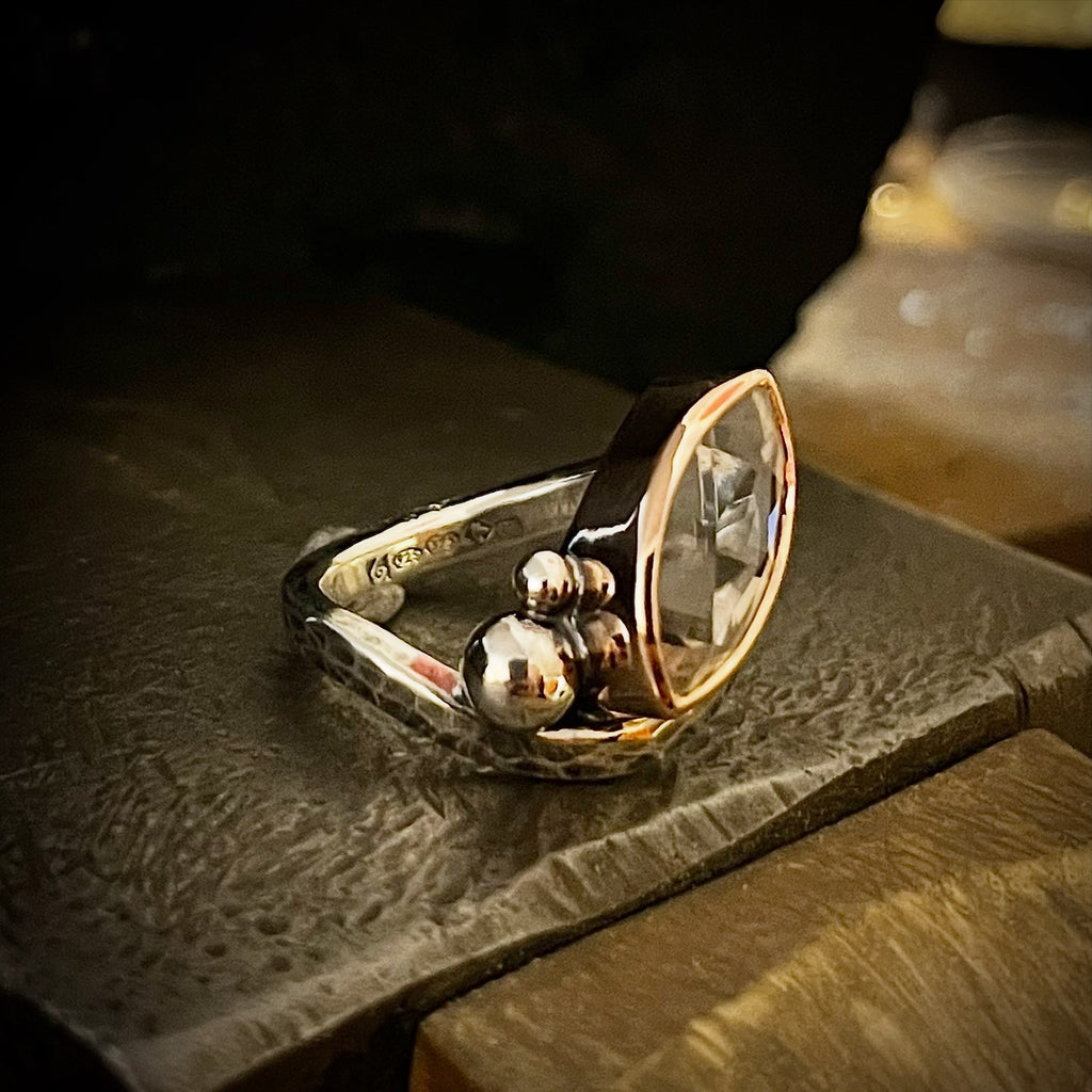Pale Pink Killiecrankie Diamond, 9ct Rose Gold & 925 Ring By Lauren Harris