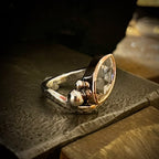 Pale Pink Killiecrankie Diamond, 9ct Rose Gold & 925 Ring By Lauren Harris