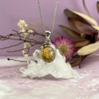 Citrine In Silver Pendant