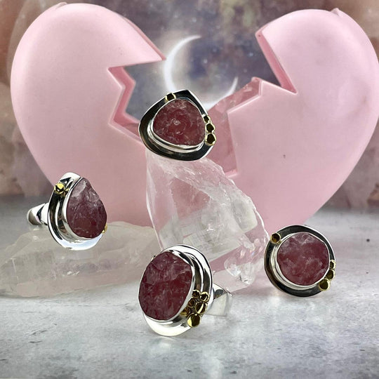 Morganite Raw Assorted Shape Rings