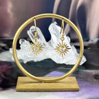Moonstone Sun Earrings