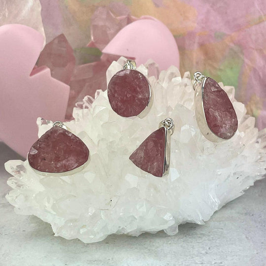 Morganite Raw Assorted Shape Pendants