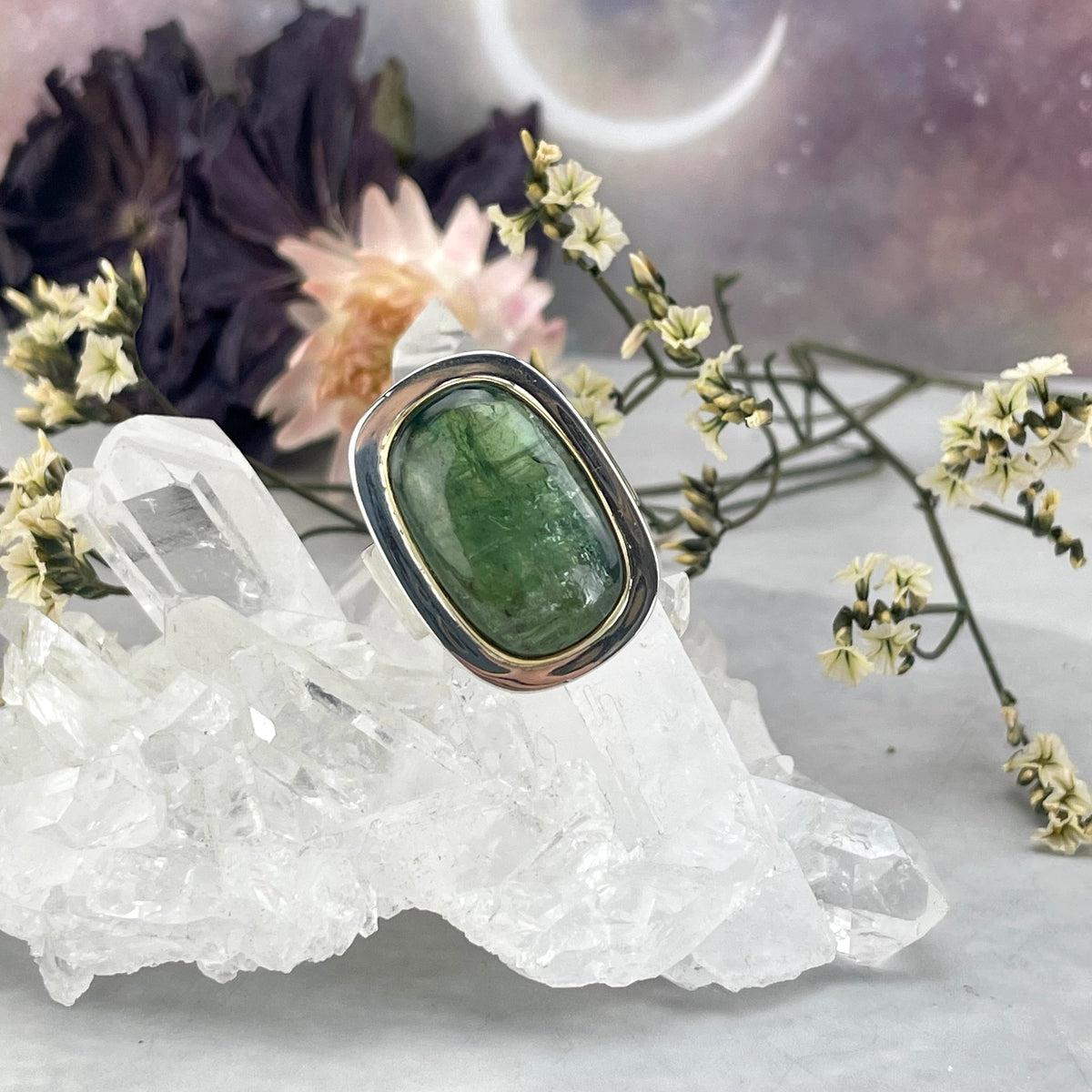 Gold And Silver Kyanite Ring