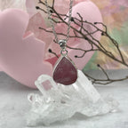 Raw Pink Beryl Pendant