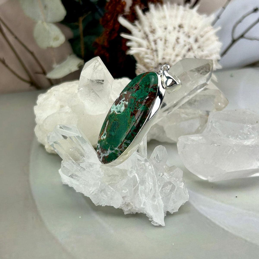 Green And Brown Crystal Pendant