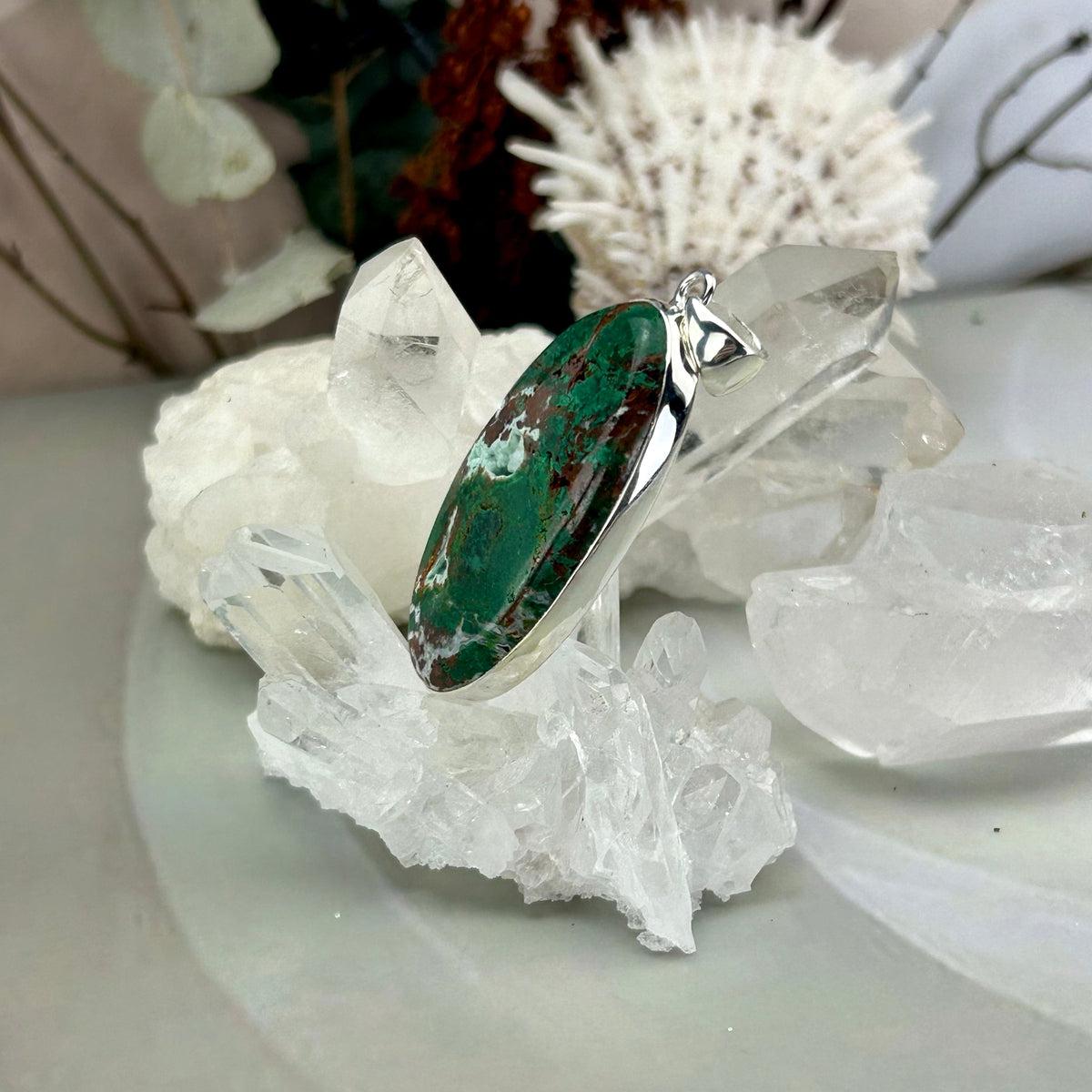 Green And Brown Crystal Pendant