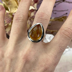 Gold And Silver Citrine Ring