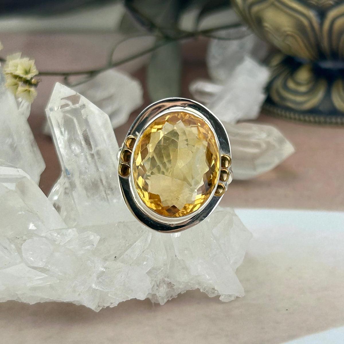 Citrine Feature Ring