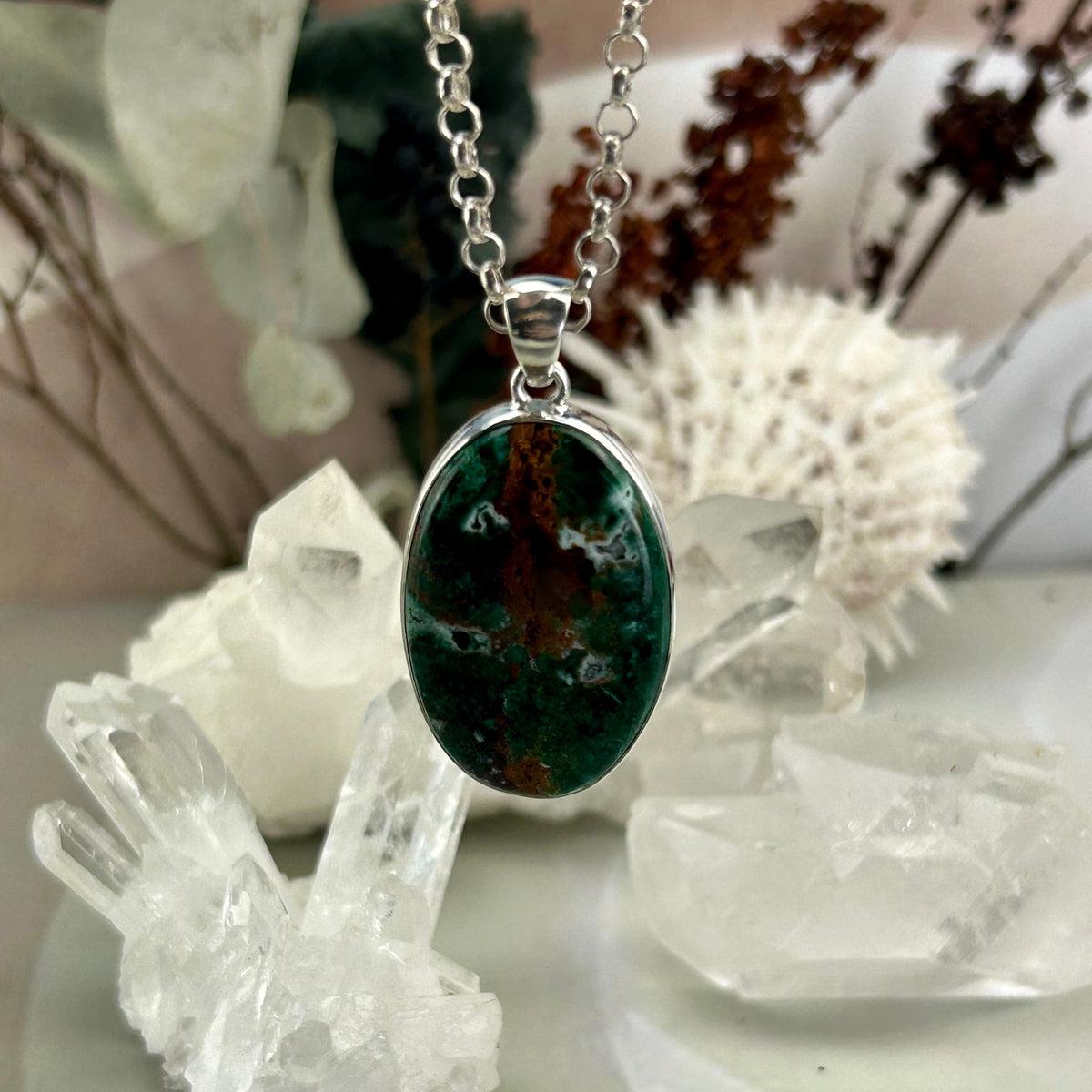 Chrysocolla With Druzy Pendant