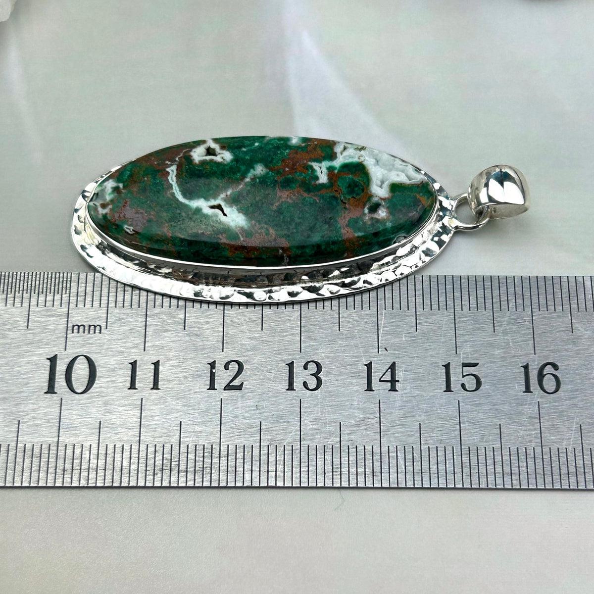 Chrysocolla In Tempered Sterling Silver