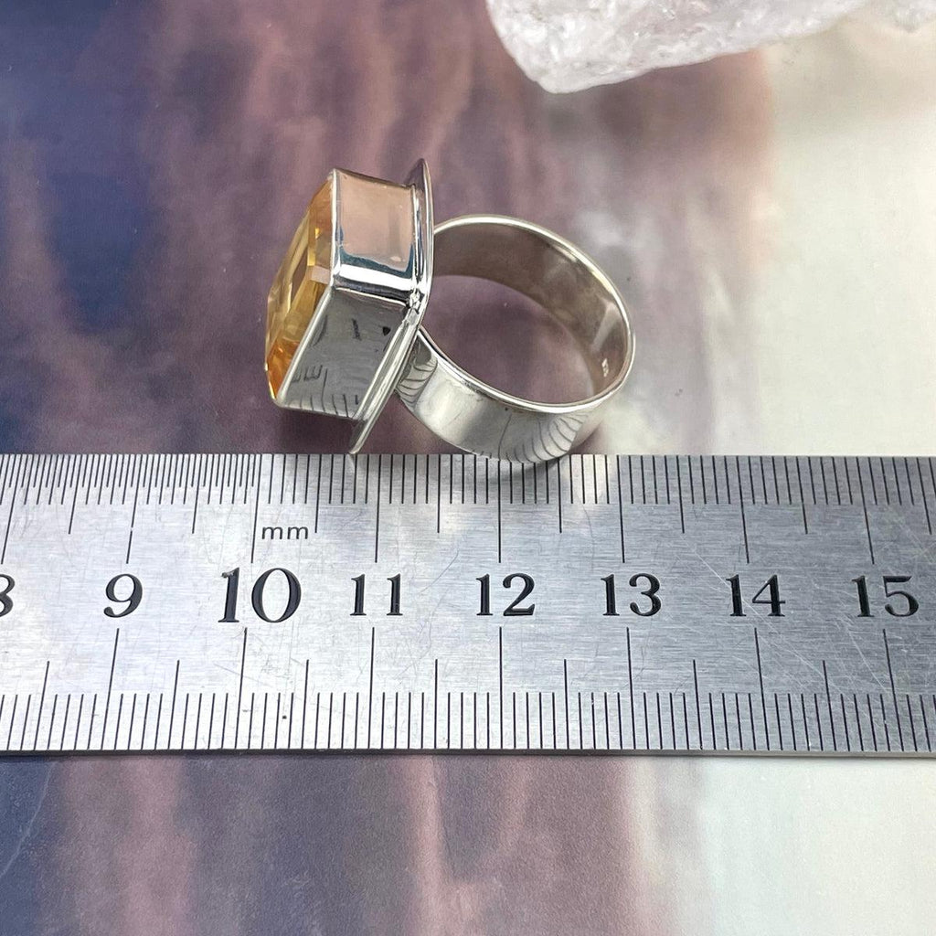 Yellow Gemstone Silver Ring