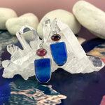 Lapis Lazuli And Rhodolite Earrings