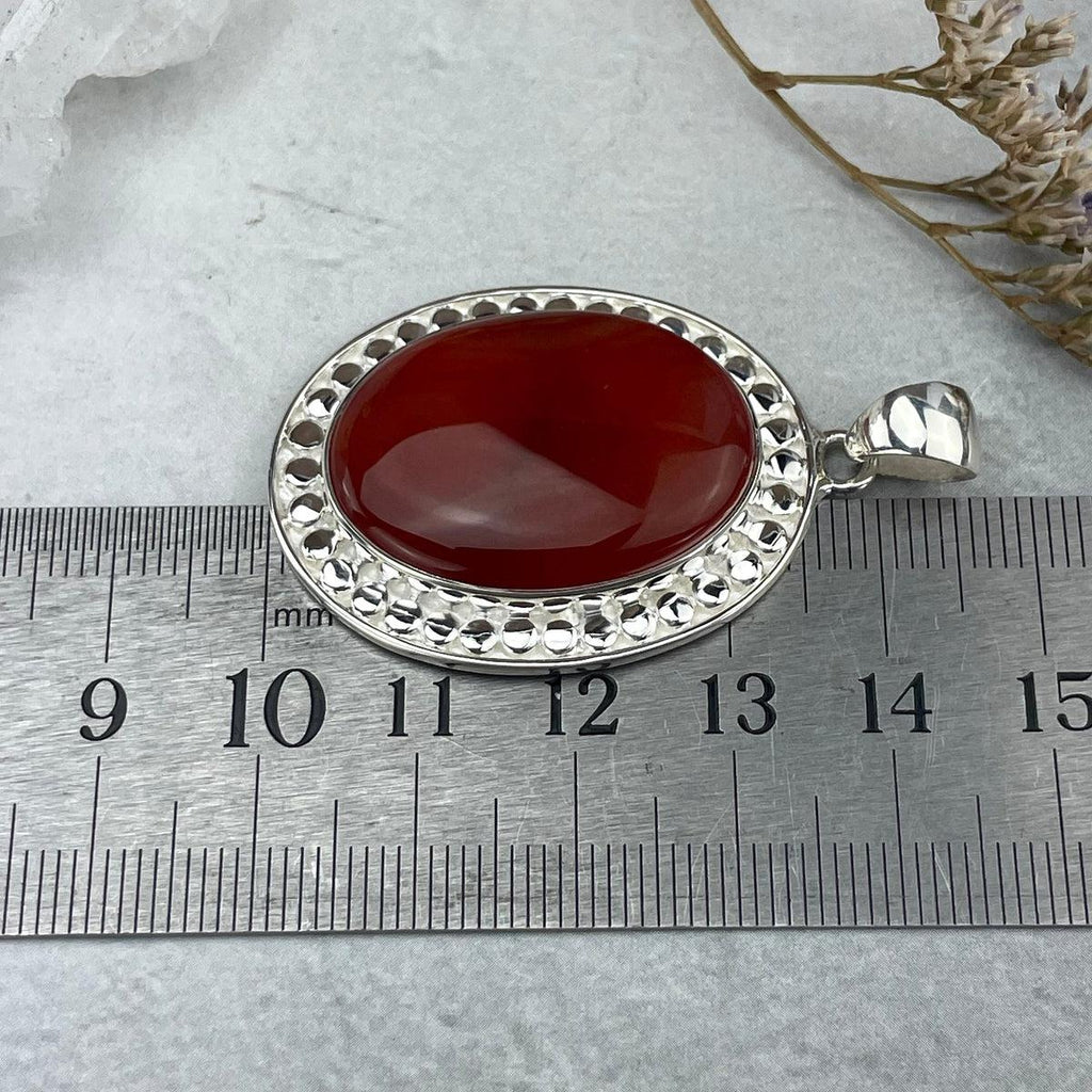 Carnelian Sterling Silver Necklace