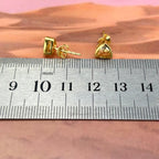 Citrine Gold Stud Earrings