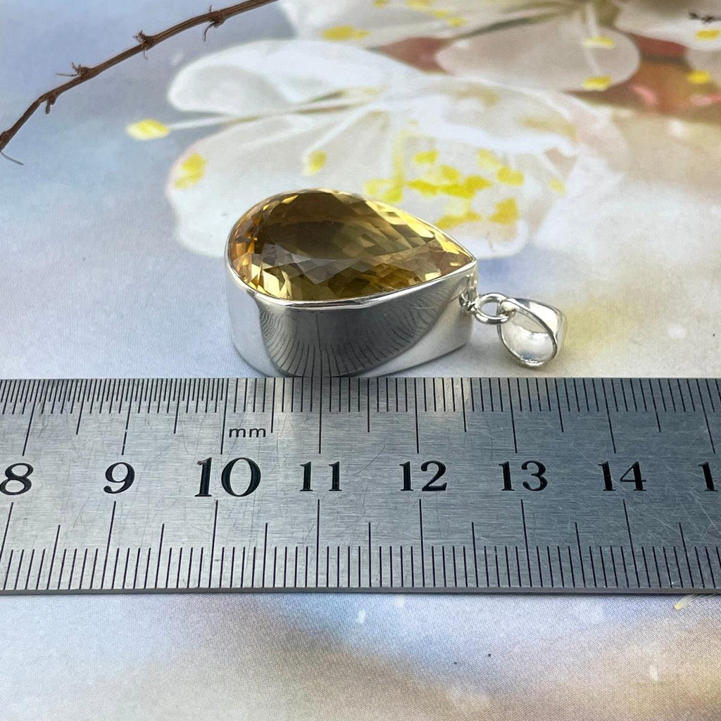 Yellow Gemstone Silver Pendant