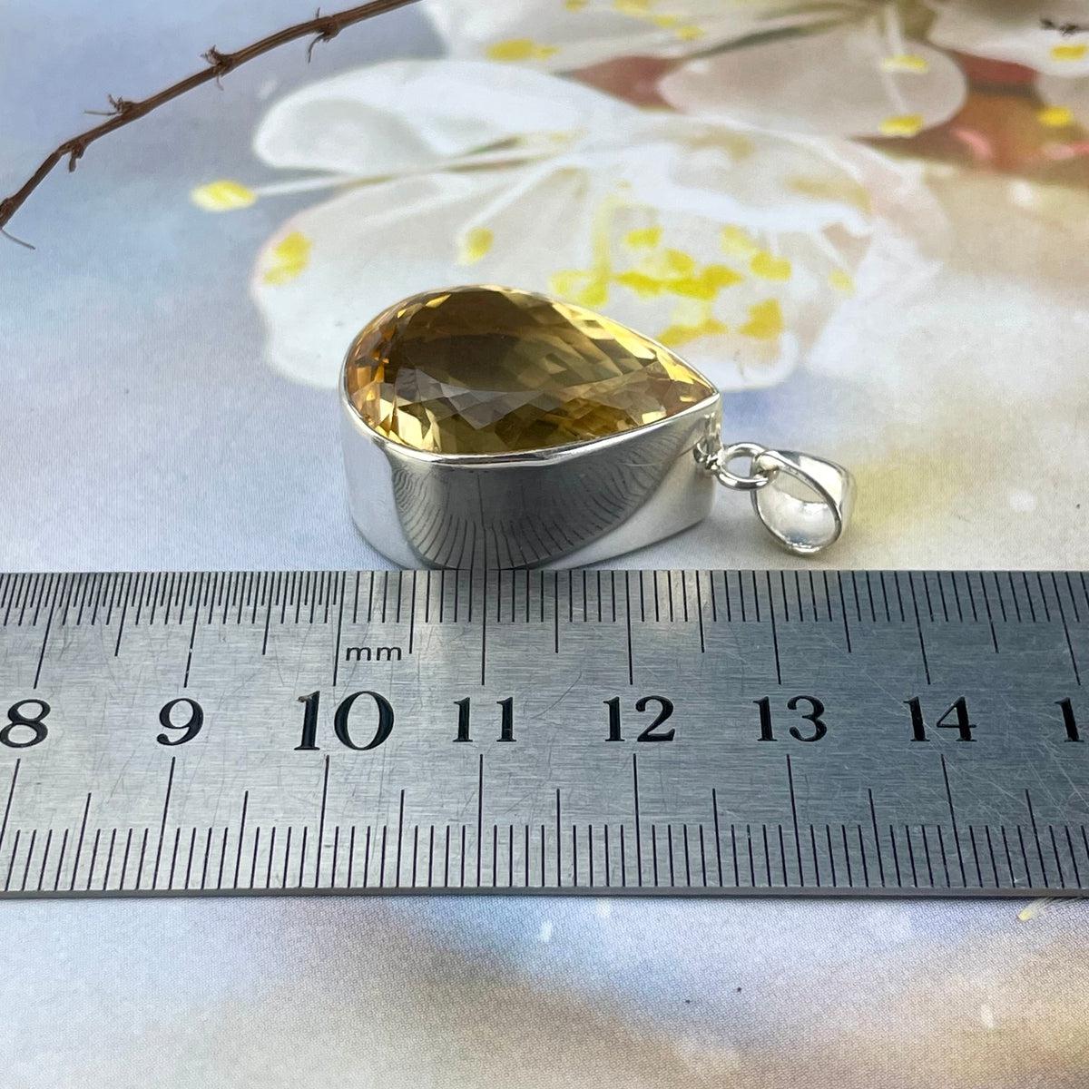 Yellow Gemstone Silver Pendant