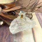 Citrine Rectangle Silver Ring