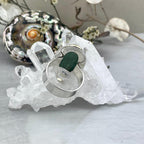 Silver Green Kyanite Ring 