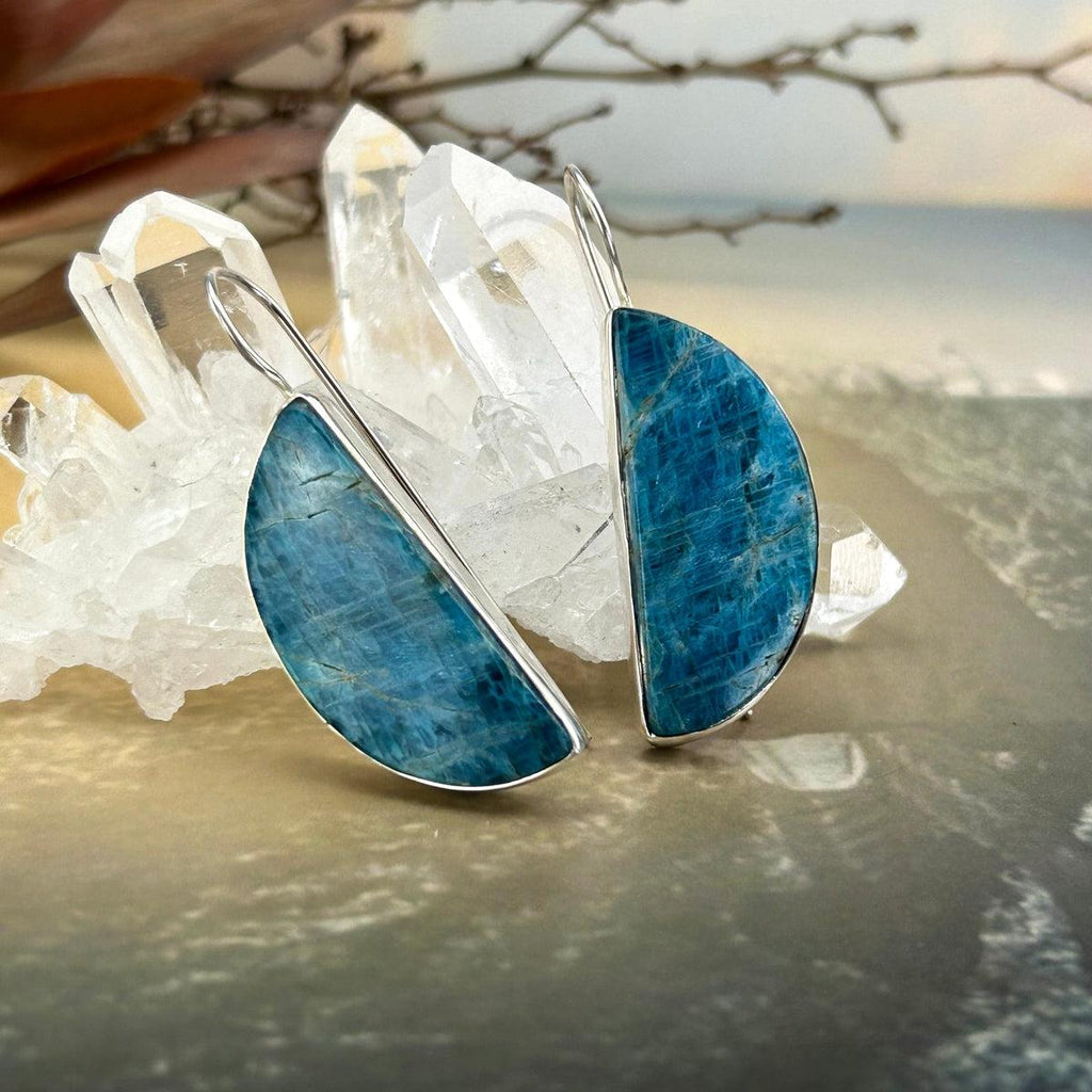 Apatite Semi Circle Earrings