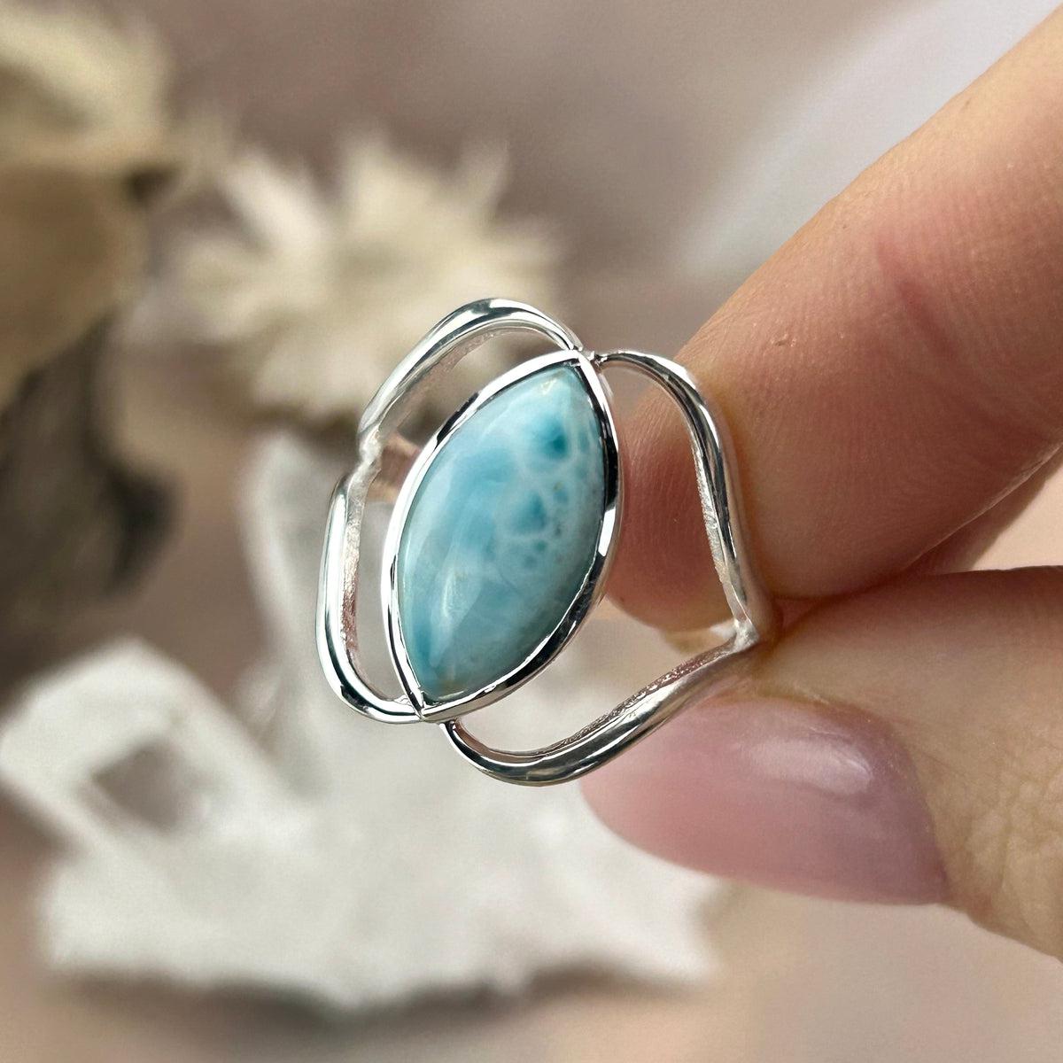 Blue Stone Silver Ring